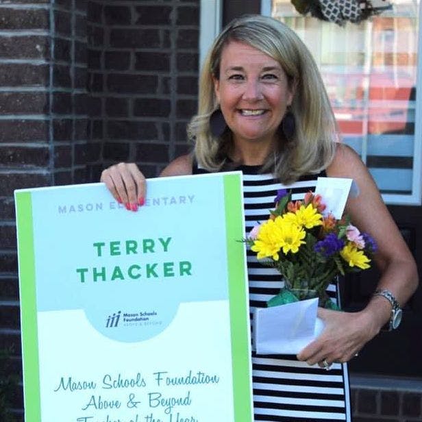Photo of board recipient, Terri Thacker